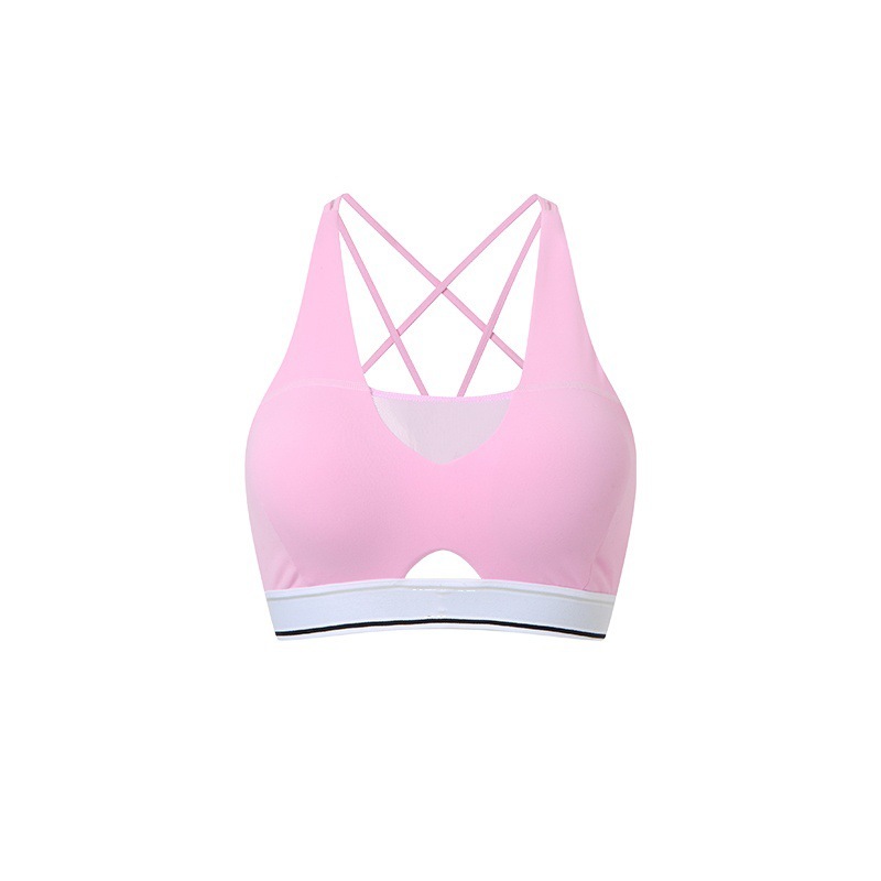 Womens Deep V-Neck Contrasting-Color Back-Cheerful Strap Bra - Image 7