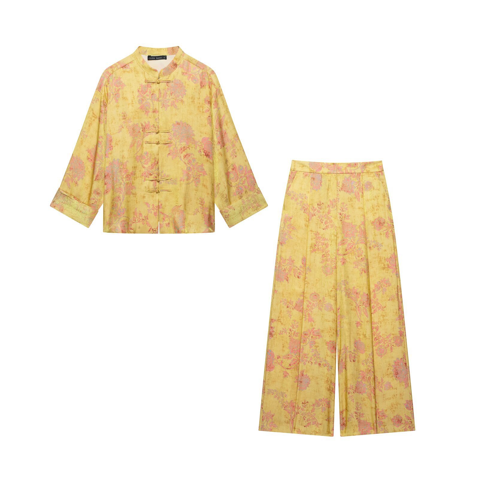 Chinese-style Knotted Ornament Print Shirt - Image 2