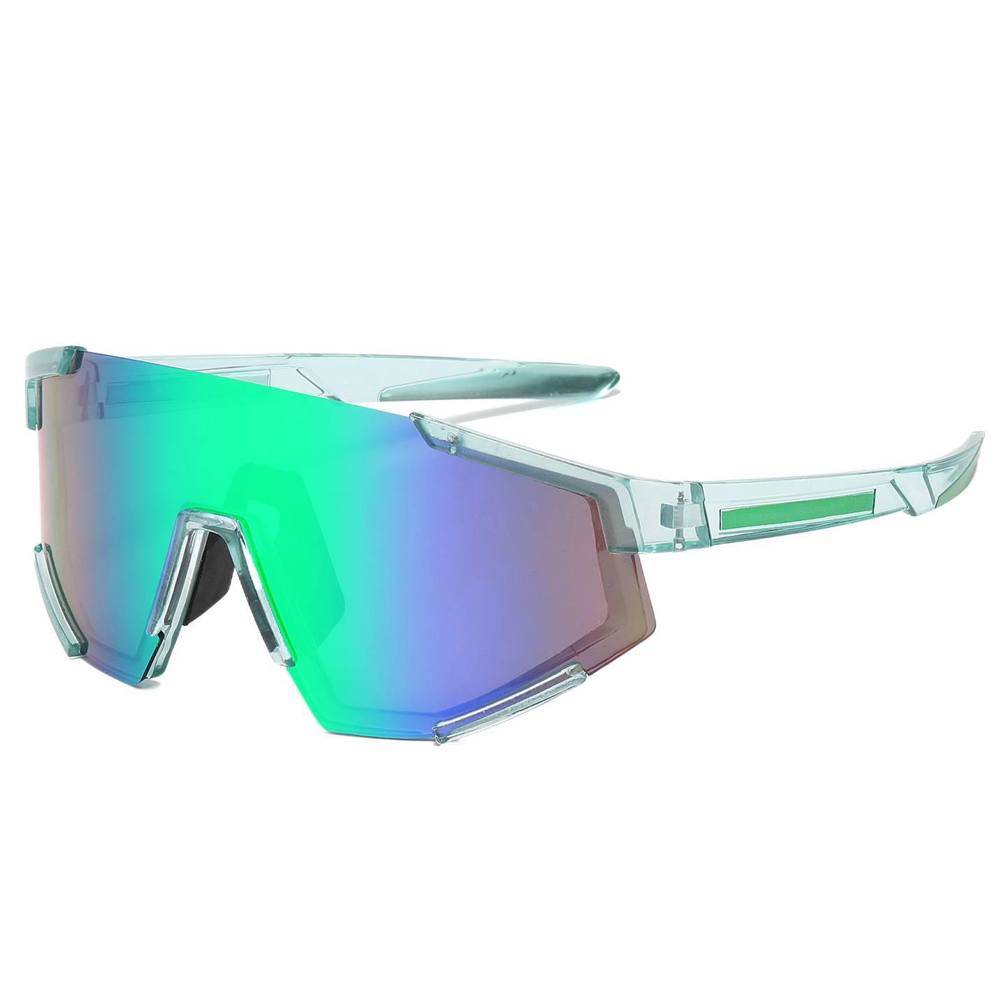 Fashionable Big Shield Style Outdoor Sun Glasses Uv400 Anti Uv Reflective Lens Ergonomic Wrap Around Frame Great For Hiking,driving,traveling And Daily Outdoor Wearing. - Image 2