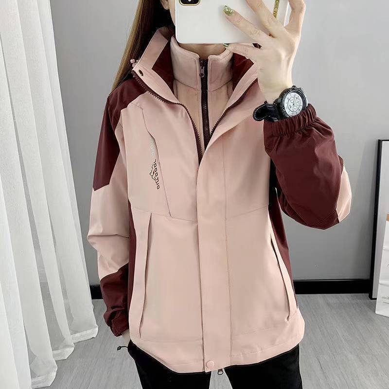Outdoor Two-piece Windproof 3-in-1 Jacket, Plus-size - Image 3