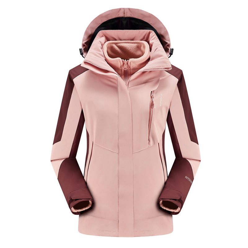 Outdoor Two-piece Windproof 3-in-1 Jacket, Plus-size - Image 9