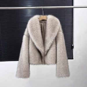 Faux Mink Velvet Thickened Faux Fur Coat