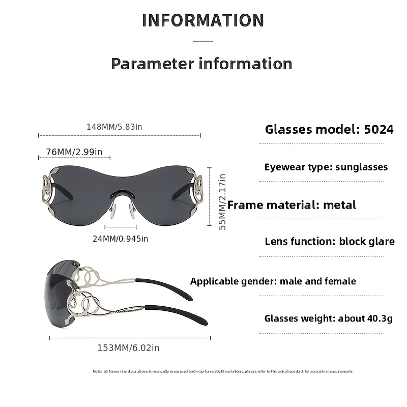 Women Rimless One Piece Shield Sunglasses Uv400 Protective Gradient Lens Eyewear Luxury Metal Snake Ornament Design Lightweight Frame Suitable For Beach Travel Parties And Daily Fashion Outfit Matchin - Image 10