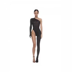 One-shoulder Jumpsuit With A Slimming Le...