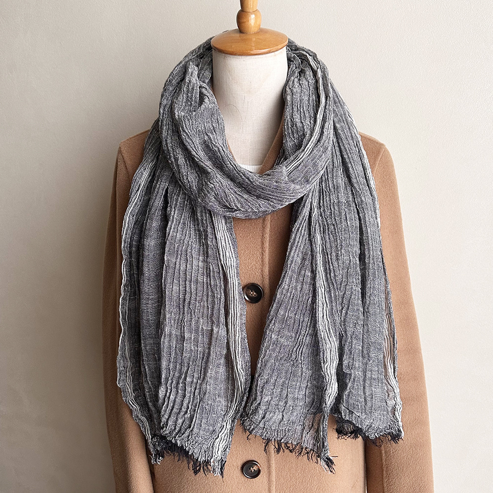 Long Jacquard Patchwork Scarf Decorative Cotton - Image 7