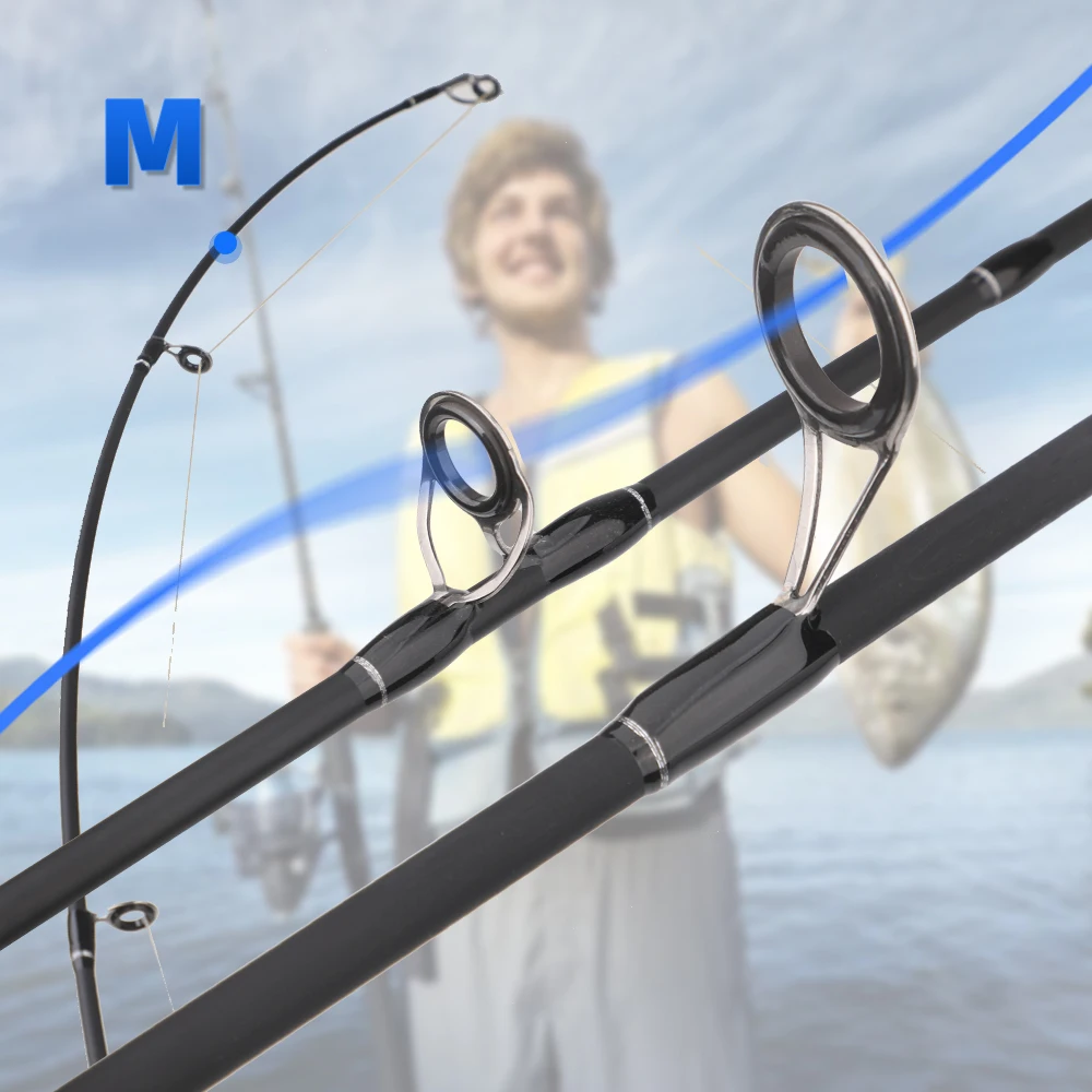 ROLLFISH Spinning/Casting Lure Fishing Rod Carbon Fiber Fishing Rod 1.8-2.7M 2 Sections for Saltwater Freshwater Bass Fishing - Image 2
