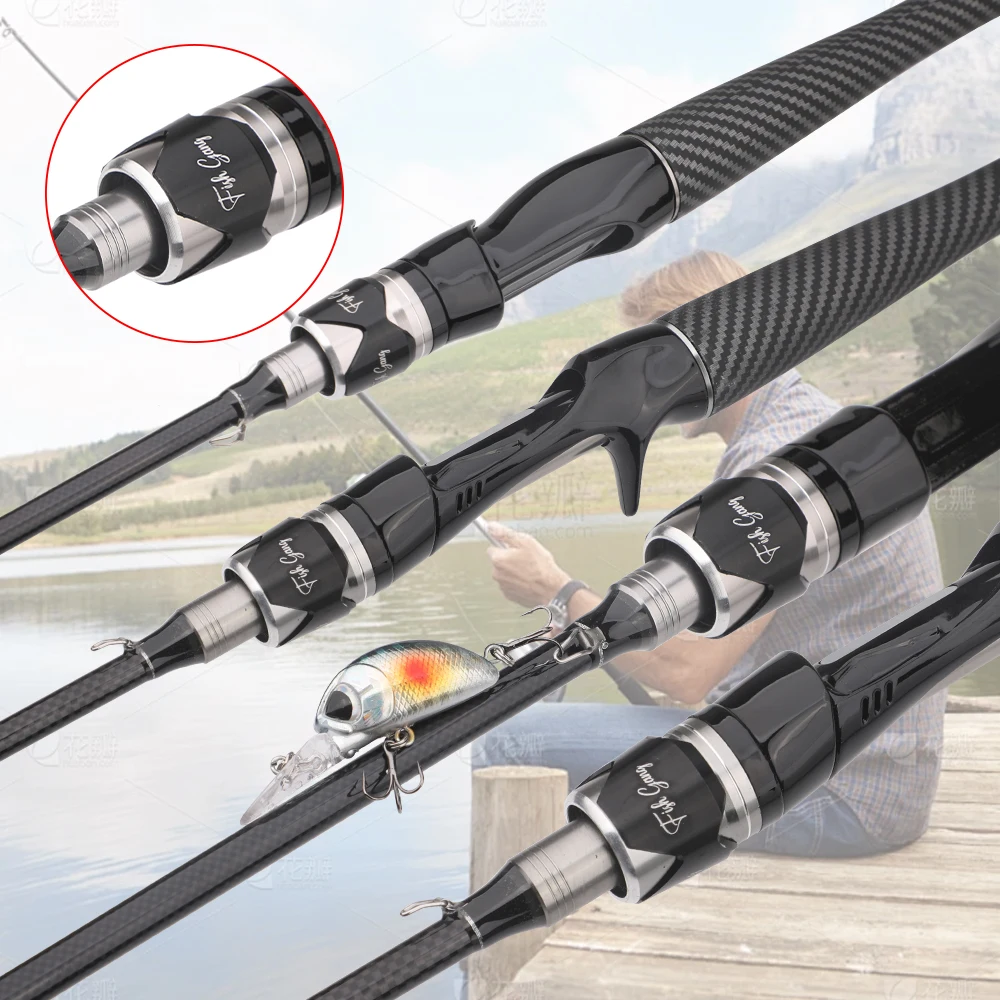 ROLLFISH Spinning/Casting Lure Fishing Rod Carbon Fiber Fishing Rod 1.8-2.7M 2 Sections for Saltwater Freshwater Bass Fishing - Image 3
