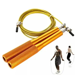 Aluminum alloy steel wire metal handle student adult fitness fat burning racing training competition skipping rope