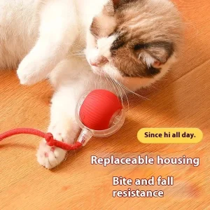 Smart Cat Toys Automatic Rolling Ball Fake Tail Rechargeable Electric Pet Interactive Toy Dog Cat Training Imitate Mouse Tail