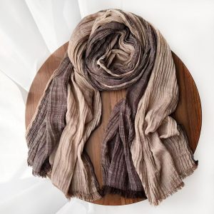 Long Jacquard Patchwork Scarf Decorative Cotton