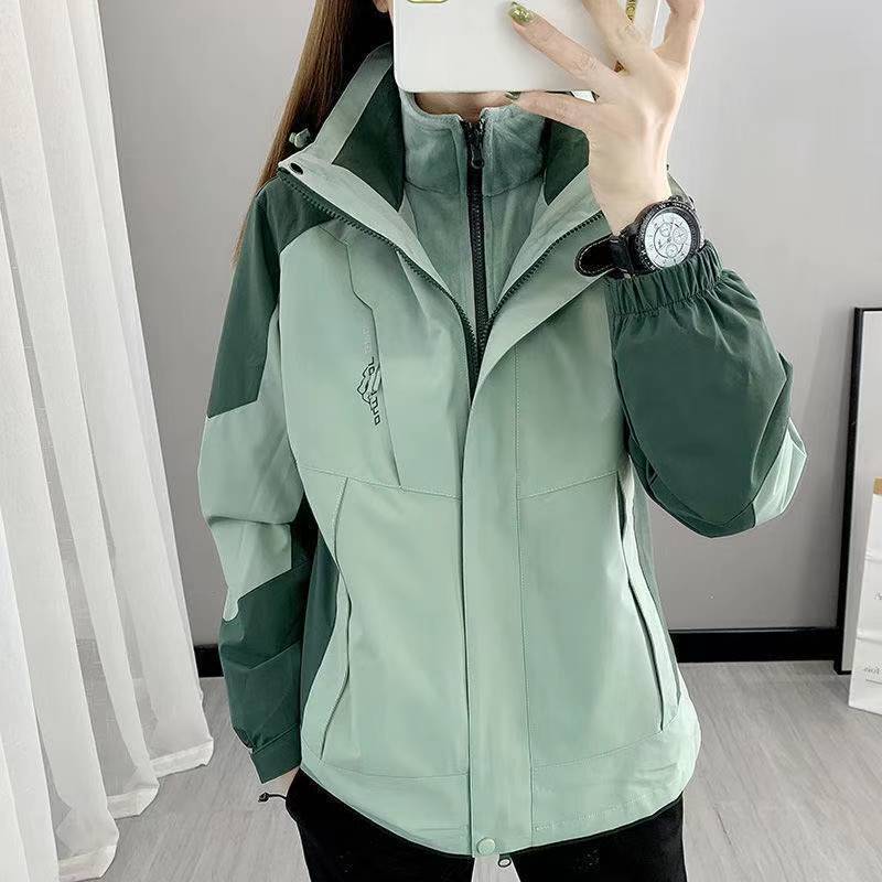 Outdoor Two-piece Windproof 3-in-1 Jacket, Plus-size - Image 2