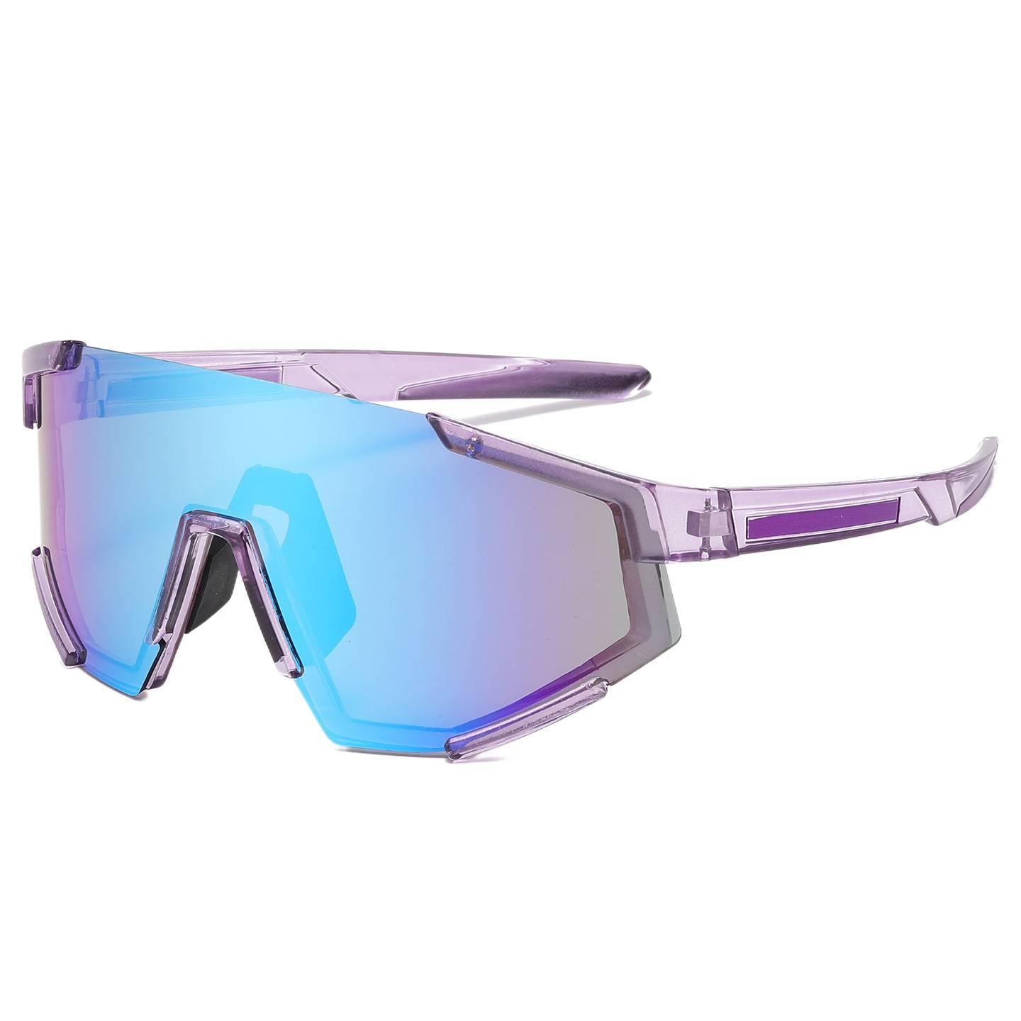Fashionable Big Shield Style Outdoor Sun Glasses Uv400 Anti Uv Reflective Lens Ergonomic Wrap Around Frame Great For Hiking,driving,traveling And Daily Outdoor Wearing. - Image 7