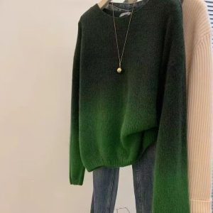 Ombre Sweater Knitted Top For Women