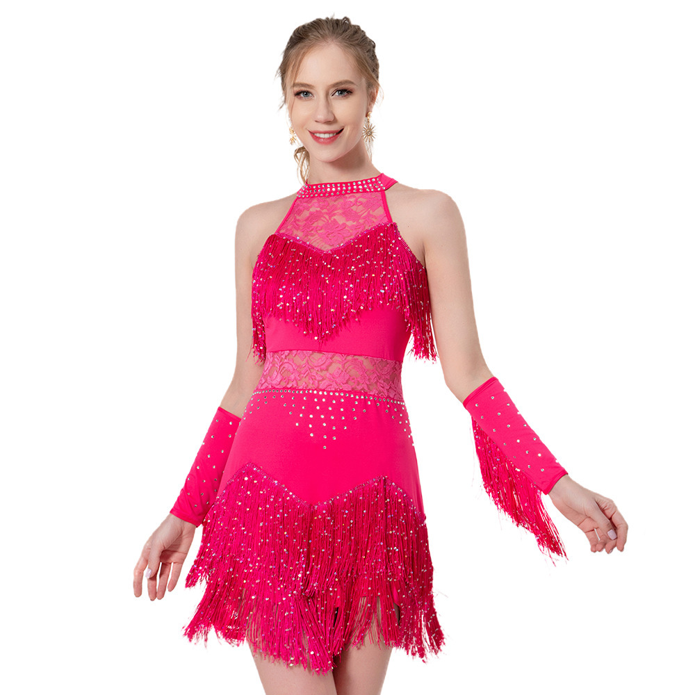 Sequin Tassel Latin Dance Costume Skirt Dance Skirt - Image 7