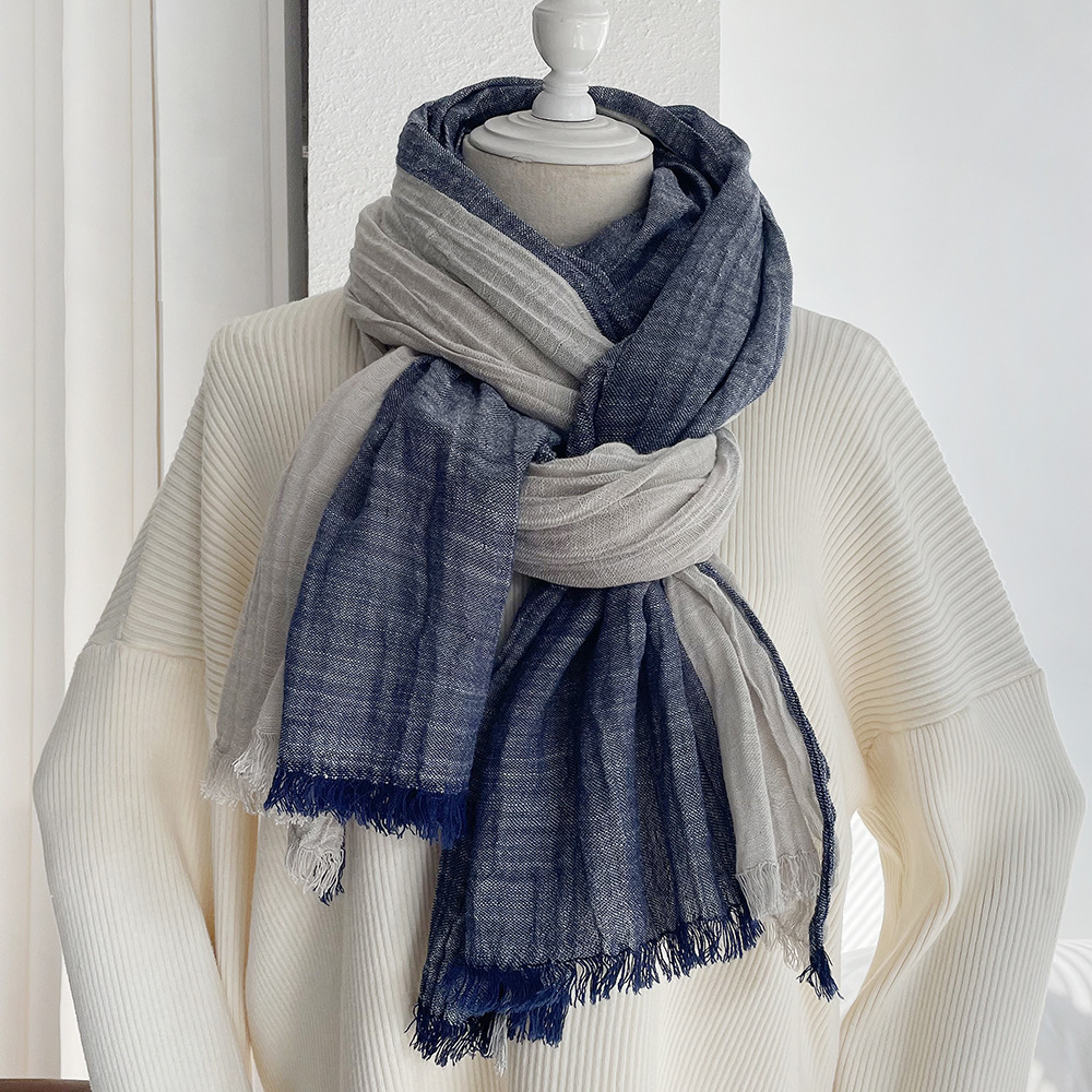 Long Jacquard Patchwork Scarf Decorative Cotton - Image 6