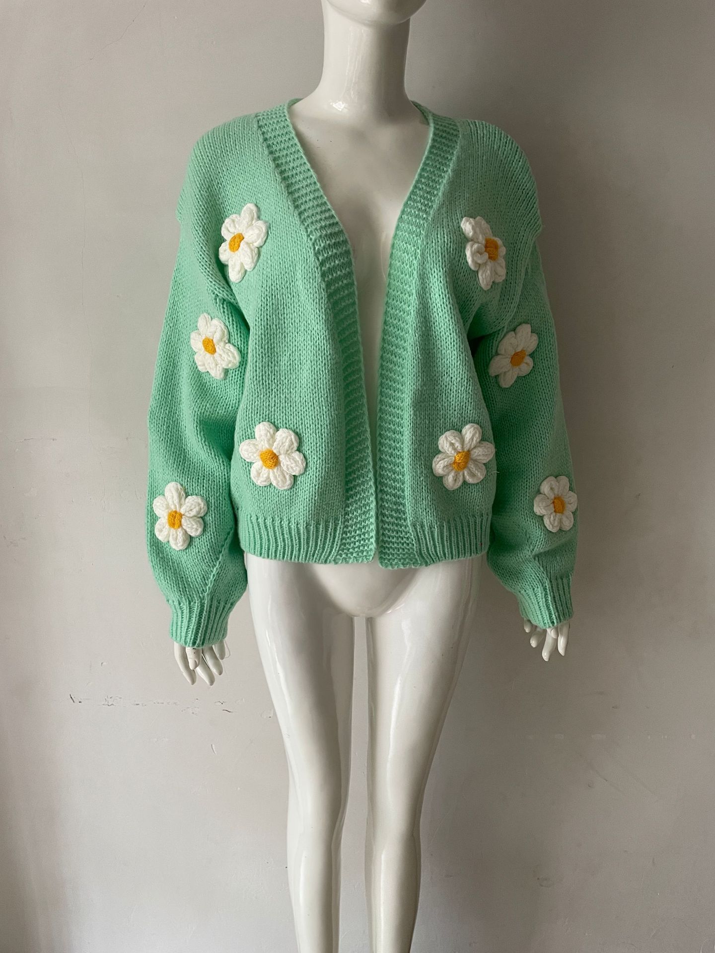 Womens Loose-fit Knitted Cardigan Sweater Coat - Image 10