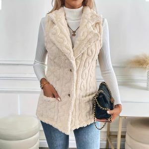 Casual Womens AutumnWinter Waistcoat Wit...