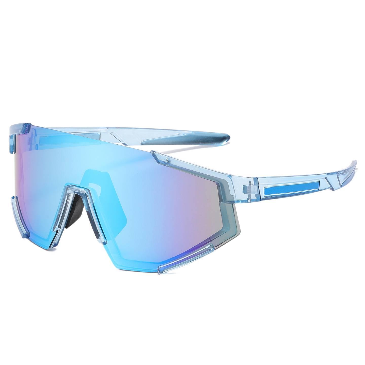Fashionable Big Shield Style Outdoor Sun Glasses Uv400 Anti Uv Reflective Lens Ergonomic Wrap Around Frame Great For Hiking,driving,traveling And Daily Outdoor Wearing. - Image 5