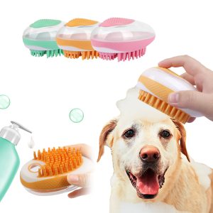 Dog Cat Bath Brush 2-in-1 Pet SPA Massag...