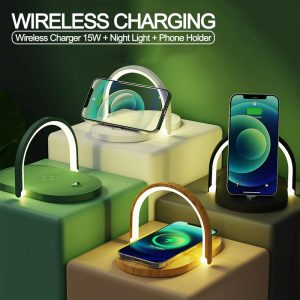 3 In 1 Foldable Wireless Charger Night L...