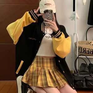 SpringAutumn American-Style Retro Top With Letter Print