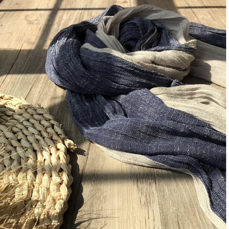 Long Jacquard Patchwork Scarf Decorative Cotton - Image 3