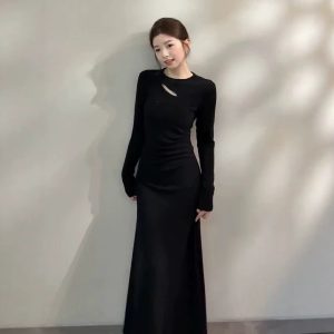 French-style Vintage Slimming Fitted Lon...