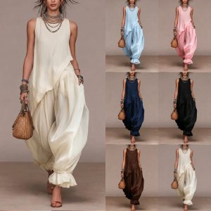 Sleeveless Top And Bloomers Two-piece Wo...