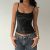 Womens Slim-fit Sequined Backless And Cropped Top