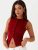 Women’s Y2K Trendy Slim Fitted Sleeveless Crew Neck Ribbed Knit Button Tank Top Summer Going Out Vest