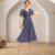 New Long Evening Dress Womens Multi-color Chiffon Dress