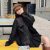 Motorcycle Leather Jacke Womens American-style Retro Top For Spring And Autumn