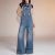 Women’s Retro Loose-Fit Wide-Leg Denim Overalls