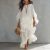 Womens Solid-color Ruffled French-style Dress