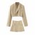 Elegant Cropped Blazer Dress Set With Angled Buttons